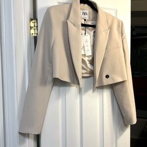 Zara crop blazer